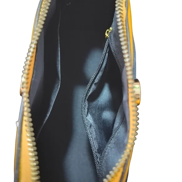 Vesasan Gaohn Yellow and Tan Vegan Leather Shoulder Bag with Structured Design - Picture 9 of 11